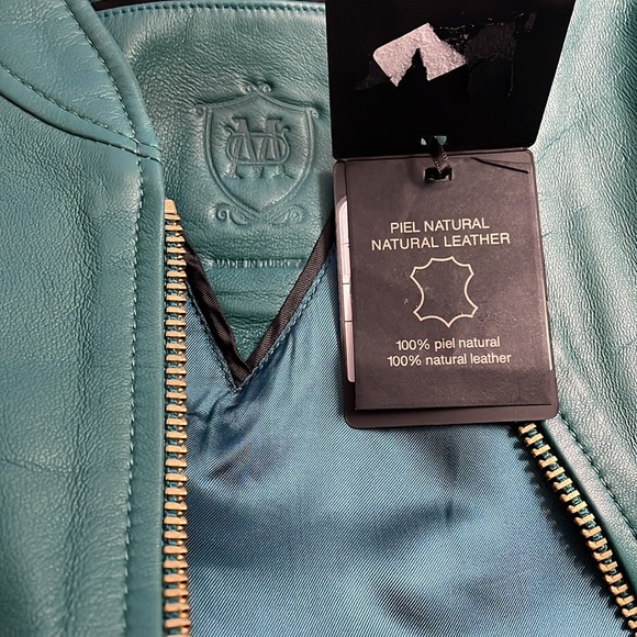 Genuine leather Massimo Dutti jacket - Picture 3 of 7